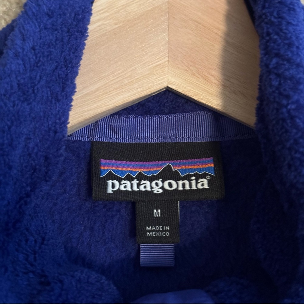 Patagonia Re-Tool Snap-T Pullover Viking Blue Deep Pile Fleece Size M View 4